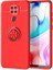 Redmi Note 9 Ultra Koruma Sağlayan Stant Özellikli Yüzüklü Ravel Silikon Kılıf 1