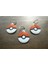 3'lü Pokemon Anahtarlık, Pokemon Top Anahtarlık, Pokemon Ball Anahtarlık 3