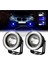 Fiat Doblo D1 2000-2005 Uyumlu Üniversal Mercekli Angel Sis Farı Metal Su Geçirmez 76 mm Mavi Halkalı Gündüz Farı Angel Eyes 2 Adet 5
