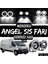 Fiat Ducato Uyumlu Üniversal Mercekli Angel Sis Farı Metal Su Geçirmez 76 mm Beyaz Halkalı Gündüz Farı Angel Eyes 2 Adet 1