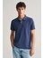Erkek Mavi Regular Fit Logolu Polo 1