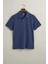 Erkek Mavi Regular Fit Logolu Polo 5
