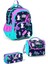 Kids Lacivert Pembe Kedili Paten Desenli 3'lü Okul Çanta Seti SET0123658 1