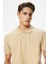 Bej Koton Polo Yaka T-Shirt 2