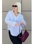 Mad Girls Beyaz Oversize Gömlek MG1369 1