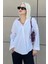 Mad Girls Beyaz Oversize Gömlek MG1369 3