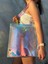 Dikdörtgen Pvc Su Geçirmez Plaj Çantası – Hologram/sarı/siyah/pembe/ Şeffaf 40 x 40 x 10 cm 1