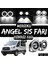 Ford Transit Tüm Modeller Uyumlu Üniversal Mercekli Angel Sis Farı Metal Su Geçirmez 76 mm Beyaz Halkalı Gündüz Farı Angel Eyes 2 Adet 1