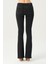 Aurora Siyah Normal Bel Patı Fermuarlı Skinny Flare Jean Pantolon C 4810-006 4