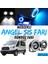 Ford Transit Tüm Modeller Uyumlu Üniversal Mercekli Angel Sis Farı Metal Su Geçirmez 76 mm Buz Mavi Halkalı Gündüz Farı Angel Eyes 2 Adet 1
