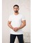 Bisiklet Yaka Önü Baskılı Pamuklu Basic Regular Fit T-Shirt 2