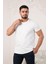 Bisiklet Yaka Önü Baskılı Pamuklu Basic Regular Fit T-Shirt 3