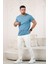 Paul Martin Bisiklet Yaka Önü Baskılı Pamuklu Basic Regular Fit T-Shirt 5