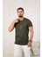 Bisiklet Yaka Önü Baskılı Pamuklu Basic Regular Fit T-Shirt 1