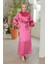 Melis Butik Saten Elbise Pembe - 20329.1778. 2