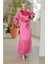 Melis Butik Saten Elbise Pembe - 20329.1778. 3