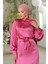 Melis Butik Saten Elbise Pembe - 20329.1778. 4