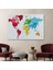 Dünya Haritası Dekoratif Kanvas Tablo 1090 2