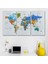 Türkçe Dünya Haritası Dekoratif Kanvas Tablo Son Derece Detaylı 1637 3