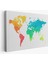 Dünya Haritası Dekoratif Kanvas Tablo 1107 1