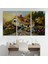 Bahçeli Orman Evi Yağlıboya Dekoratif Kanvas Duvar TABLOSU-3447 3