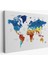 Dünya Haritası Dekoratif Kanvas Tablo Ülke ve Başkentli 1493 1