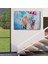 Yağmurda Köpeğini Gezdiren Cocuk Yağlıboya Görünümlü Kanvas TABLO-3454 5