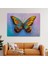 Renkli Kelebek Yağlıboya Görünüm Dekoratif Kanvas Duvar TABLOSU-3628 2