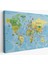 Dünya Haritası Kanvas Tablo Son Derece Detaylı Dekoratif OKYANUSLU-1992 1