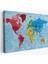 Dünya Haritası Kanvas Tablo Çok Ayrıntılı Dekoratif ve Okyanuslu 2181 1