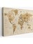 Dünya Haritası Kanvas Tablo Ülke Başkentli ve Okyanus Detaylı Tablo 2765 1