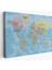 Dünya Haritası Kanvas Tablo Çok Ayrıntılı Dekoratif ve Okyanuslu 2161 1