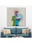 Çizgi Roman Kahramanı Kahvesini Yudumluyor Pop Art Kanvas TABLO-5800 2