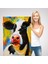 Modern Sanat Inek Portresi Dekoratif Kanvas Duvar TABLO-5936 3