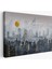 Modern Şehir Manzarasının Silueti Kanvas TABLO-5038 1