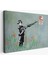 Bansky'nin Makineli Tüfekli Çocuk Isimli Eseri Kanvas Tablo, No PARKING-5008 1
