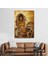 Aslanlarla Oturan Sarışın Vahşi Kadın Kanvas TABLO-5278 2
