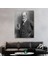 Sigmund Freud Elinde Puro ile Siyah Beyaz Fotoğrafı Kanvas TABLO-5238 2