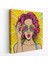 Retro Çizgi Roman Kadını Dekoratif Kanvas Duvar TABLOSU-5837 1