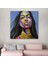 Renkli Kadın Yağlıboya Görünüm Dekoratif Kanvas Duvar TABLOSU-5835 2