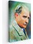 Atatürk Portre Tablosu Mustafa Kemal Atatürk Dikdörtgen Dekoratif Kanvas Tablo-Cl-62 1