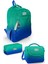 Kids Yeşil Saks Renk Geçişli 3’lü Okul Çanta Seti SET0123665 1