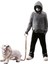 Reçine Figürinleri Soyut Insan Heykel Koleksiyonu Parti Köpekleri Heykel Gri (Yurt Dışından) 3