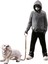 Reçine Figürinleri Soyut Insan Heykel Koleksiyonu Parti Köpekleri Heykel Gri (Yurt Dışından) 4