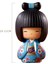 Reçine Kokeshi Doll Ev Accent Masaüstü Dekor Için Güzel Renk Heykel Mavi (Yurt Dışından) 5
