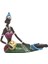 Nefis Afrika Heykel Tribal Bayan Kadın Heykelcik Reçine Heykeli Sanat Hediye B 16.5X6X15 cm (Yurt Dışından) 2
