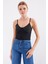 918 Ip Askılı Crop Top - Siyah 3