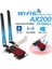 Wifi 6 Pcıe Wifi Kartı AX200 Bluetooth 5.2 3000 Mbps 802.11AX Çift Bantlı Pcıe Kablosuz Ağ Adaptörü Pc WINDOWS10/11 (Yurt Dışından) 3