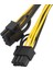 6 Adet Gpu VGA Pcıe 6 Pin Dişi - Çift 2x 8 Pin (6+2) Erkek Pcı Express Güç Adaptörü Y-Splitter Uzatma Kablosu (20 Cm) (Yurt Dışından) 4