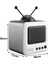 Mini Kablosuz Hoparlör Retro Bluetooth Hoparlör Tv Modelleme Kablosuz Mini Müzik Çalar ve Cep Telefonu Braketi (Yurt Dışından) 3